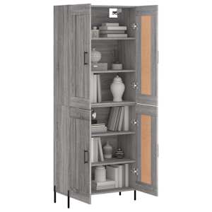 Skříň highboard šedá sonoma 69,5 x 34 x 180 cm kompozitní dřevo - obrázek 3