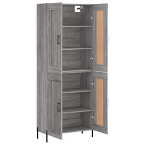 Skříň highboard šedá sonoma 69,5 x 34 x 180 cm kompozitní dřevo - obrázek 4