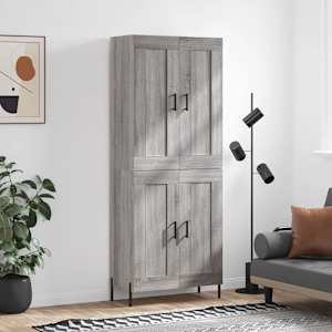 Skříň highboard šedá sonoma 69,5 x 34 x 180 cm kompozitní dřevo - obrázek 1