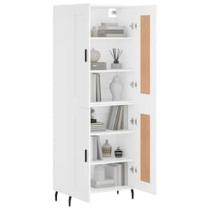 Skříň highboard bílá 69,5 x 34 x 180 cm kompozitní dřevo - obrázek 3