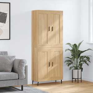 Skříň highboard dub sonoma 69,5 x 34 x 180 cm kompozitní dřevo - obrázek 1