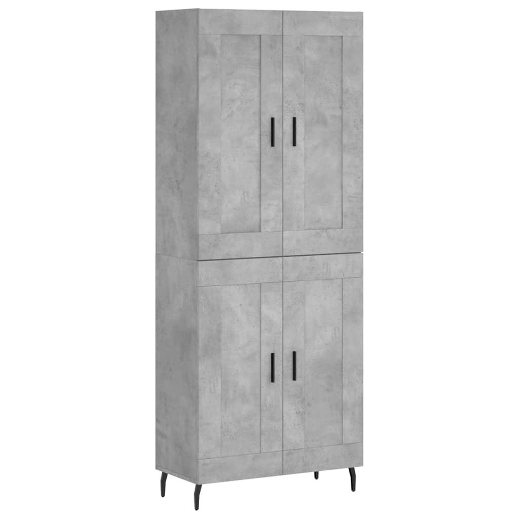 vidaXL Skříň highboard betonově šedá 69,5x34x180 cm kompozitní dřevo