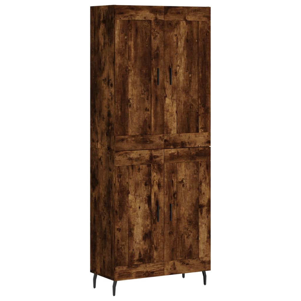 vidaXL Skříň highboard kouřový dub 69,5 x 34 x 180 cm kompozitní dřevo
