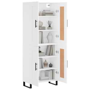 Skříň highboard bílá 69,5 x 34 x 180 cm kompozitní dřevo - obrázek 3