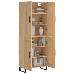 Skříň highboard dub sonoma 69,5 x 34 x 180 cm kompozitní dřevo - obrázek 3