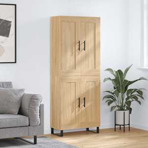 Skříň highboard dub sonoma 69,5 x 34 x 180 cm kompozitní dřevo - obrázek 1