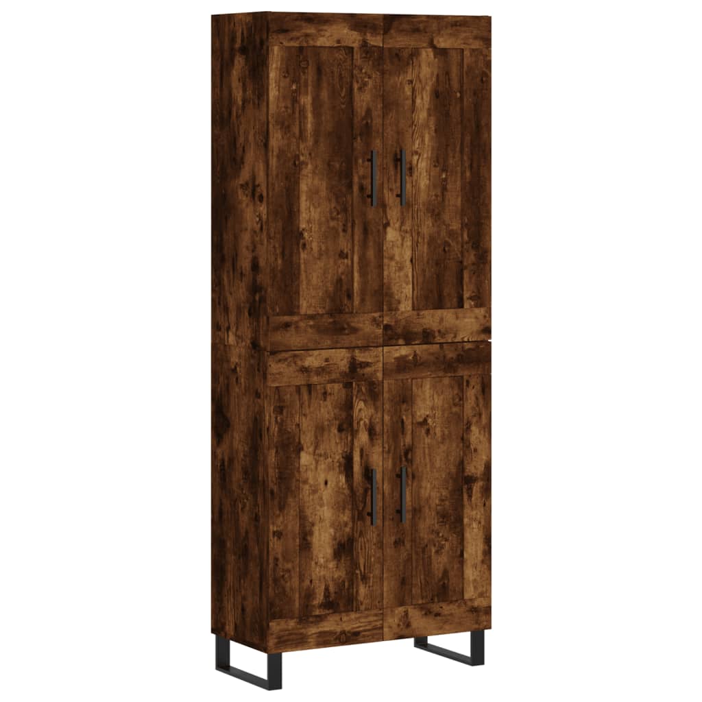vidaXL Skříň highboard kouřový dub 69,5 x 34 x 180 cm kompozitní dřevo