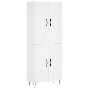 Skříň highboard bílá 69,5 x 34 x 180 cm kompozitní dřevo - obrázek 2
