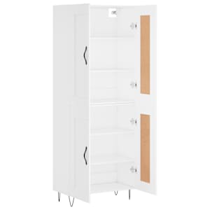Skříň highboard bílá 69,5 x 34 x 180 cm kompozitní dřevo - obrázek 4