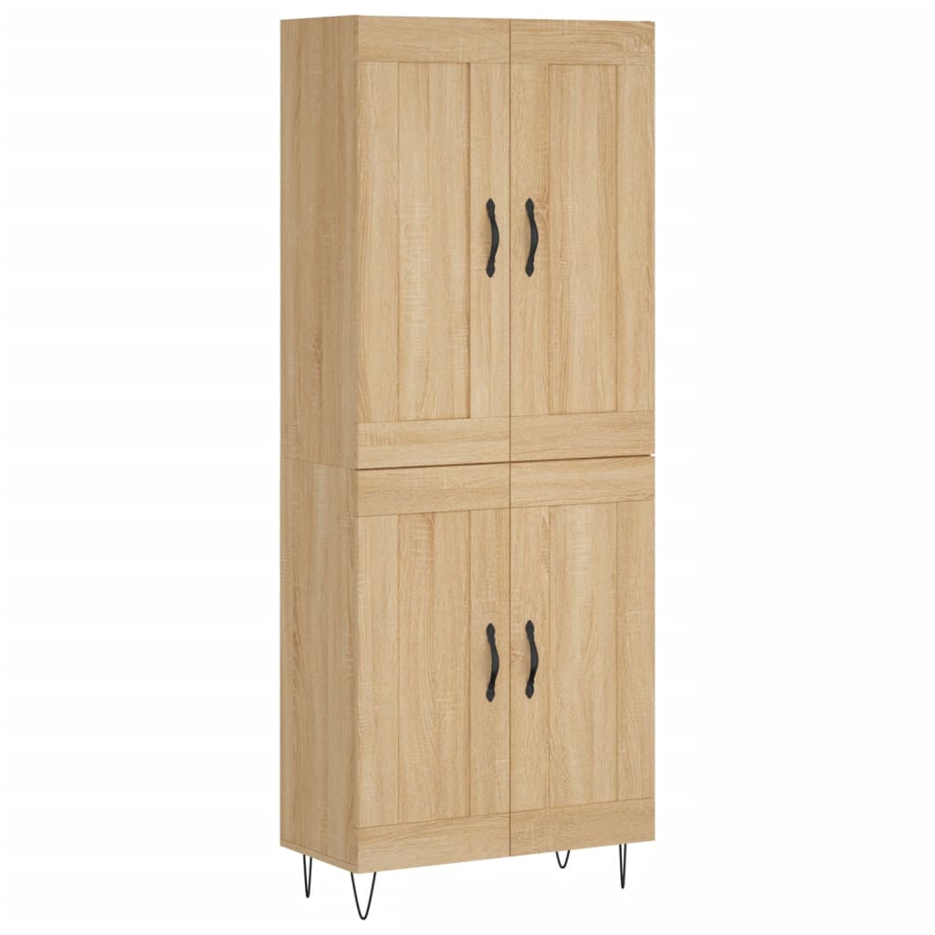 vidaXL Skříň highboard dub sonoma 69,5 x 34 x 180 cm kompozitní dřevo