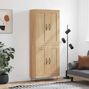 Skříň highboard dub sonoma 69,5 x 34 x 180 cm kompozitní dřevo - obrázek 1