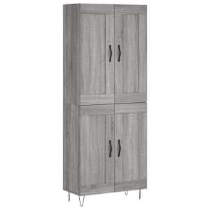 Skříň highboard šedá sonoma 69,5 x 34 x 180 cm kompozitní dřevo - obrázek 2