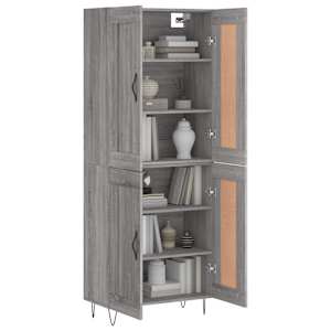 Skříň highboard šedá sonoma 69,5 x 34 x 180 cm kompozitní dřevo - obrázek 3