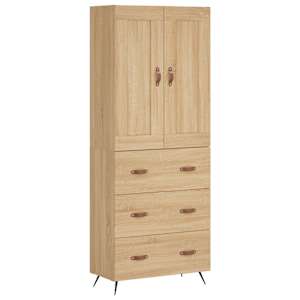 Skříň highboard dub sonoma 69,5 x 34 x 180 cm kompozitní dřevo - obrázek 2