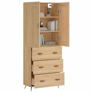Skříň highboard dub sonoma 69,5 x 34 x 180 cm kompozitní dřevo - obrázek 3