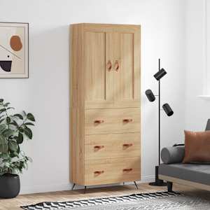 Skříň highboard dub sonoma 69,5 x 34 x 180 cm kompozitní dřevo - obrázek 1