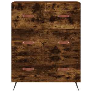 Skříň highboard kouřový dub 69,5 x 34 x 180 cm kompozitní dřevo - obrázek 8