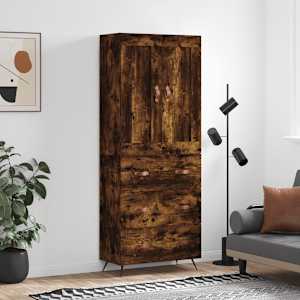 Skříň highboard kouřový dub 69,5 x 34 x 180 cm kompozitní dřevo - obrázek 1