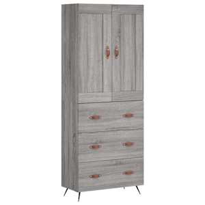 Skříň highboard šedá sonoma 69,5 x 34 x 180 cm kompozitní dřevo - obrázek 2