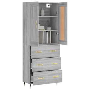 Skříň highboard šedá sonoma 69,5 x 34 x 180 cm kompozitní dřevo - obrázek 3
