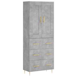 Skříň highboard betonově šedá 69,5x34x180 cm kompozitní dřevo - obrázek 2