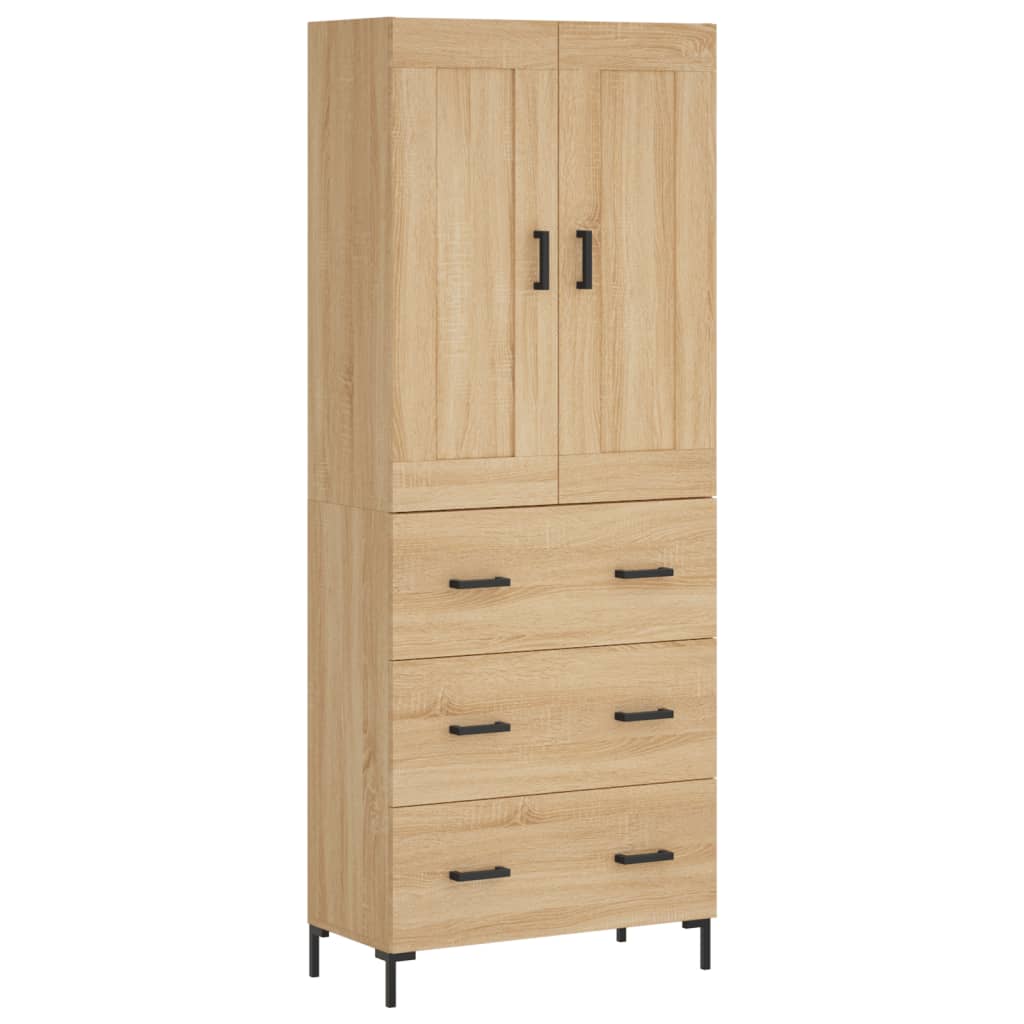 vidaXL Skříň highboard dub sonoma 69,5 x 34 x 180 cm kompozitní dřevo