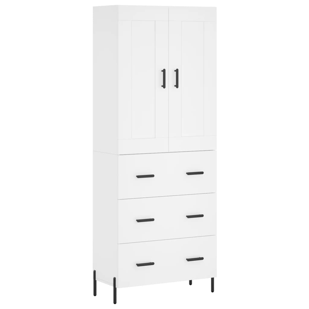 vidaXL Skříň highboard bílá 69,5 x 34 x 180 cm kompozitní dřevo