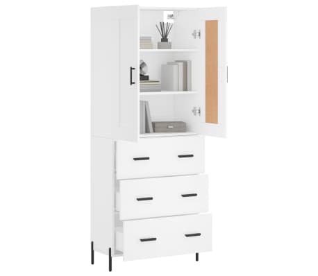 vidaXL Arm&aacute;rio alto 69,5x34x180 cm derivados de madeira branco