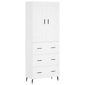 Skříň highboard bílá 69,5 x 34 x 180 cm kompozitní dřevo - obrázek 2