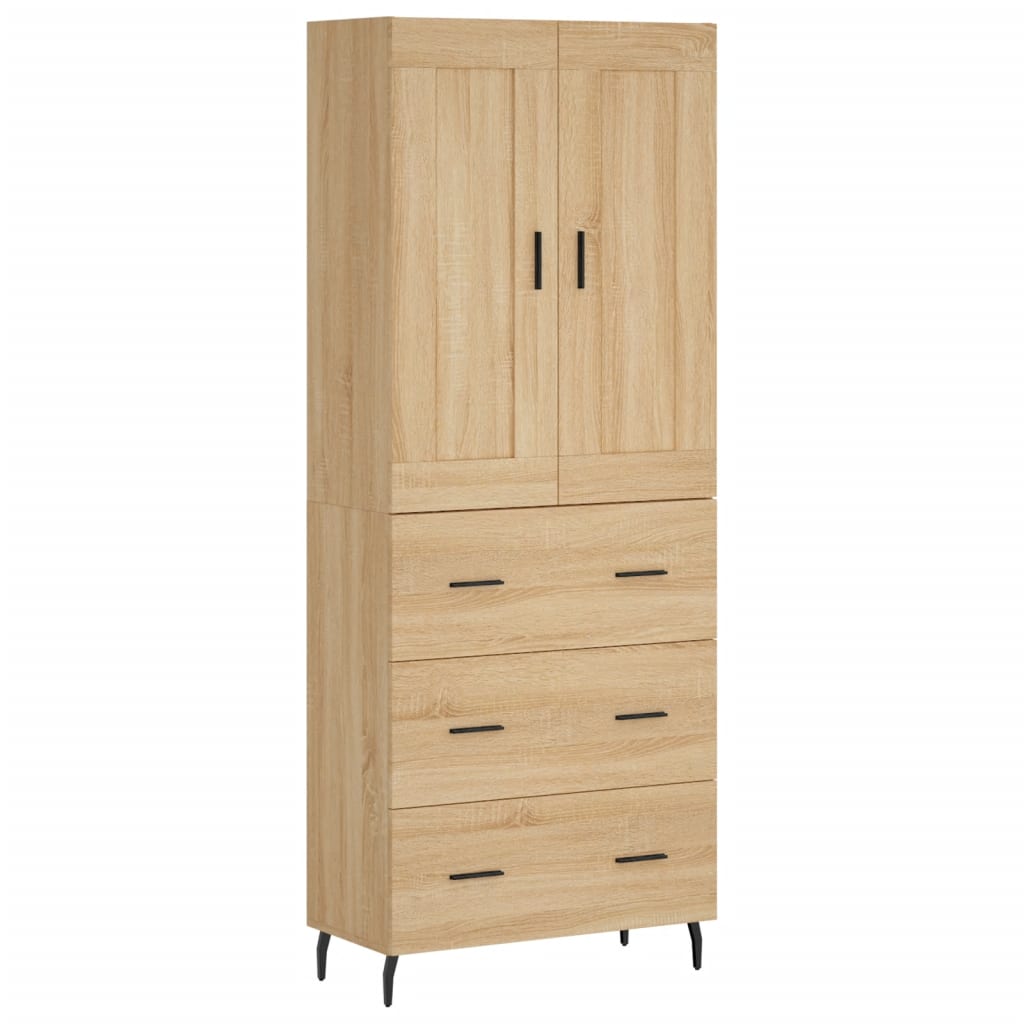 vidaXL Skříň highboard dub sonoma 69,5 x 34 x 180 cm kompozitní dřevo
