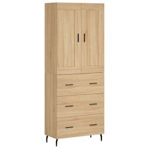 Skříň highboard dub sonoma 69,5 x 34 x 180 cm kompozitní dřevo - obrázek 2