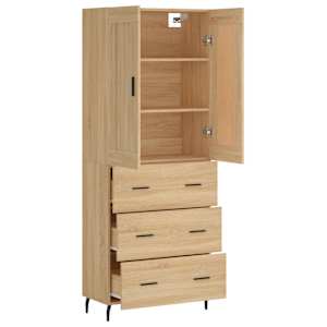 Skříň highboard dub sonoma 69,5 x 34 x 180 cm kompozitní dřevo - obrázek 4
