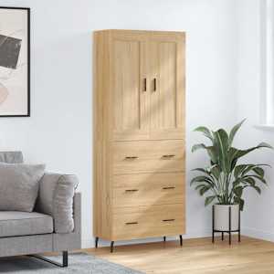 Skříň highboard dub sonoma 69,5 x 34 x 180 cm kompozitní dřevo - obrázek 1