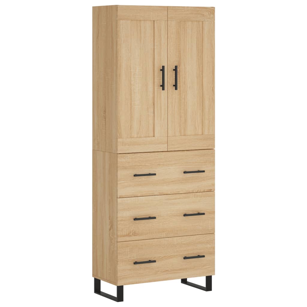 vidaXL Skříň highboard dub sonoma 69,5 x 34 x 180 cm kompozitní dřevo