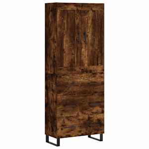 Skříň highboard kouřový dub 69,5 x 34 x 180 cm kompozitní dřevo - obrázek 2