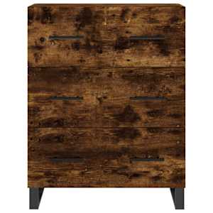 Skříň highboard kouřový dub 69,5 x 34 x 180 cm kompozitní dřevo - obrázek 8