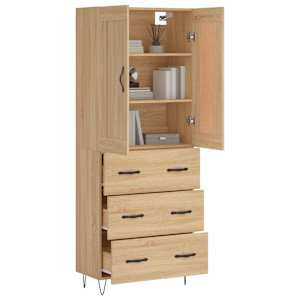 Skříň highboard dub sonoma 69,5 x 34 x 180 cm kompozitní dřevo - obrázek 3