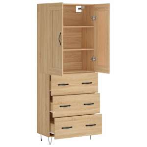 Skříň highboard dub sonoma 69,5 x 34 x 180 cm kompozitní dřevo - obrázek 4