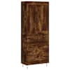 vidaXL k&otilde;rge kapp, suitsutatud tamm, 69,5 x 34 x 180 cm, tehispuit