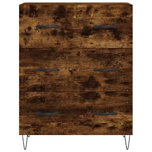 Skříň highboard kouřový dub 69,5 x 34 x 180 cm kompozitní dřevo - obrázek 8