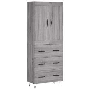 Skříň highboard šedá sonoma 69,5 x 34 x 180 cm kompozitní dřevo - obrázek 2