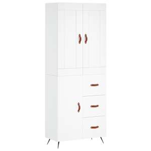 Skříň highboard bílá 69,5 x 34 x 180 cm kompozitní dřevo - obrázek 2