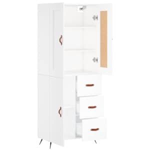 Skříň highboard bílá 69,5 x 34 x 180 cm kompozitní dřevo - obrázek 3
