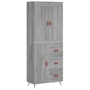 Skříň highboard šedá sonoma 69,5 x 34 x 180 cm kompozitní dřevo - obrázek 2
