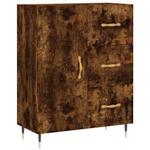 Skříň highboard kouřový dub 69,5 x 34 x 180 cm kompozitní dřevo - obrázek 7
