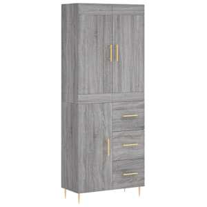 Skříň highboard šedá sonoma 69,5 x 34 x 180 cm kompozitní dřevo - obrázek 2