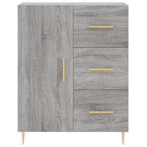 Skříň highboard šedá sonoma 69,5 x 34 x 180 cm kompozitní dřevo - obrázek 8