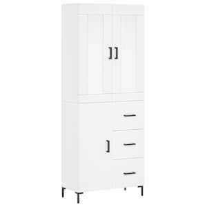 Skříň highboard bílá 69,5 x 34 x 180 cm kompozitní dřevo - obrázek 2