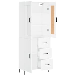 Skříň highboard bílá 69,5 x 34 x 180 cm kompozitní dřevo - obrázek 4
