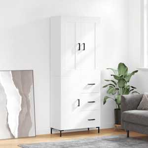 Skříň highboard bílá 69,5 x 34 x 180 cm kompozitní dřevo